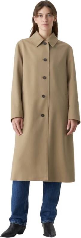 Closed Waterdichte Twill Jas Beige Dames