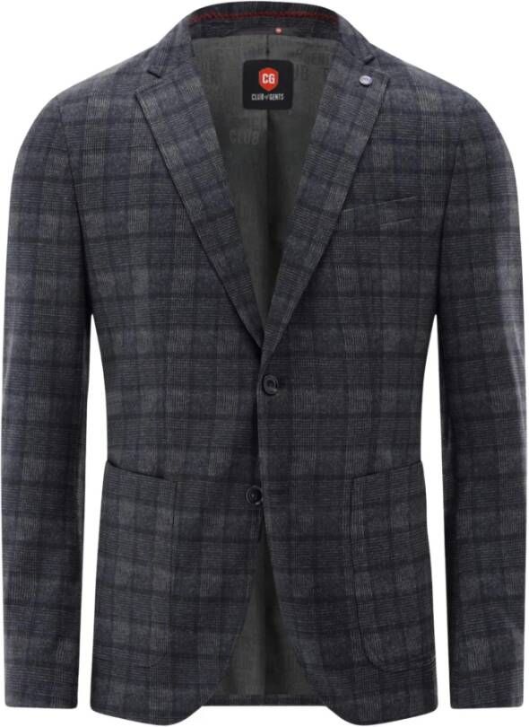 Club Of Gents Slim Fit Jersey Colbert Gray Heren