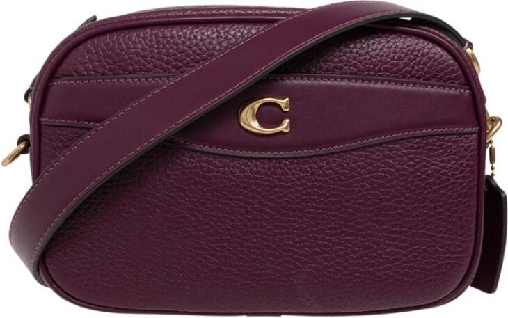 Coach Crossbody bags Soft Pebble Leather Camera Bag in paars