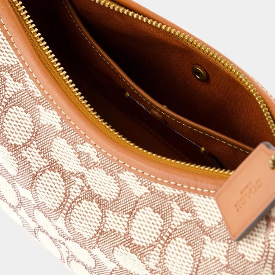 Coach Bruine leren schoudertas Brown Dames