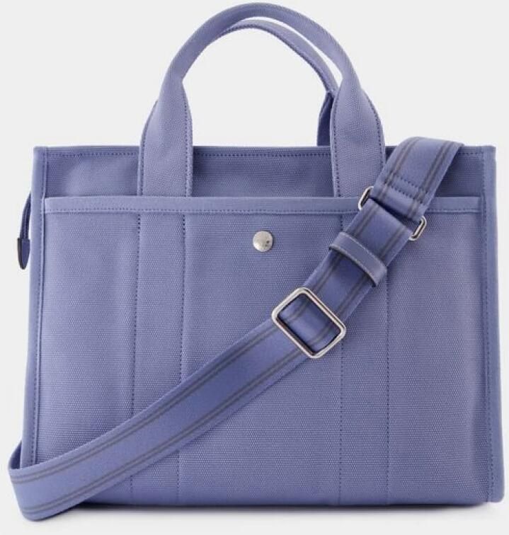 Coach Geborduurde Logo Canvas Cargo Tote Tas Blue Dames - Foto 6
