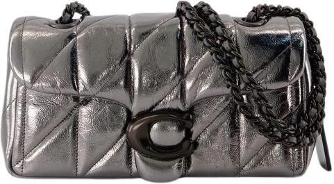 Coach Crossbody bags Quilted Metallic Tabby Shoulder Bag 20 With Chain in zilver