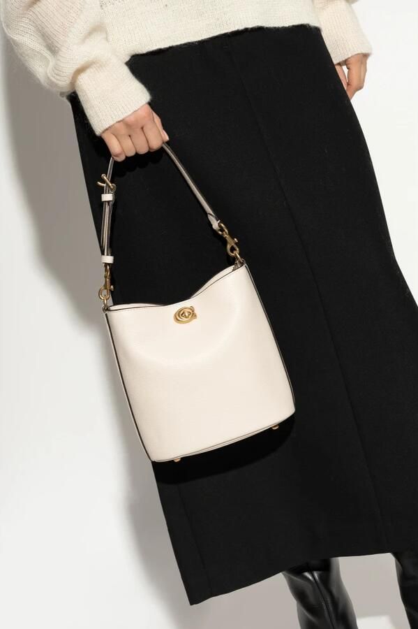 Coach Shoppers Polished Pebble Soft Willow 19 in crème - Foto 8