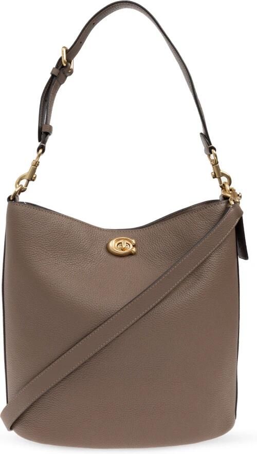 Coach Shoppers Polished Pebble Soft Willow B in bruin - Foto 4