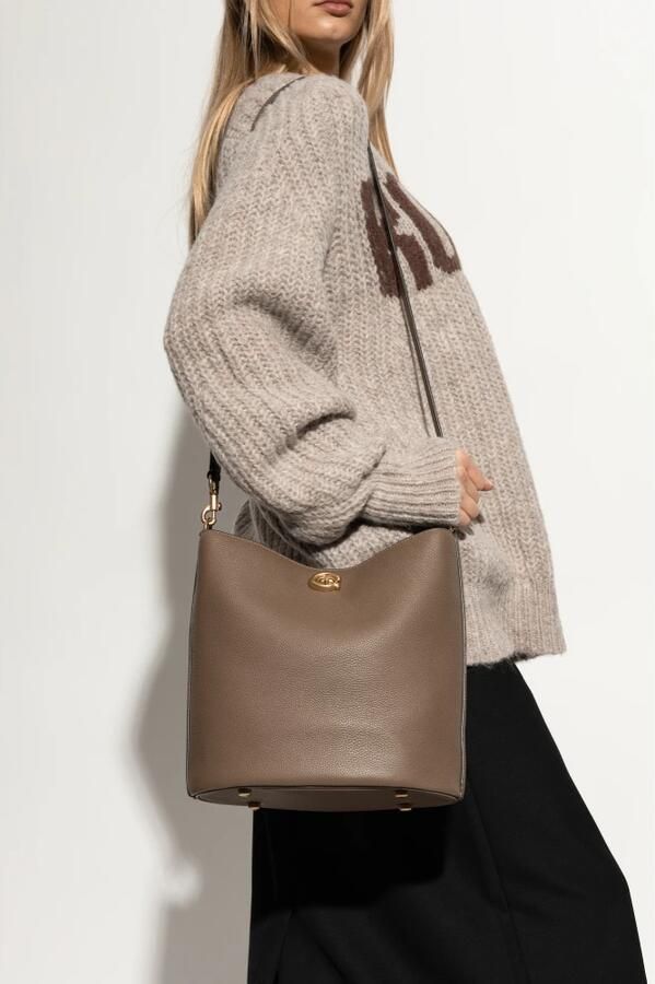 Coach Shoppers Polished Pebble Soft Willow B in bruin - Foto 8