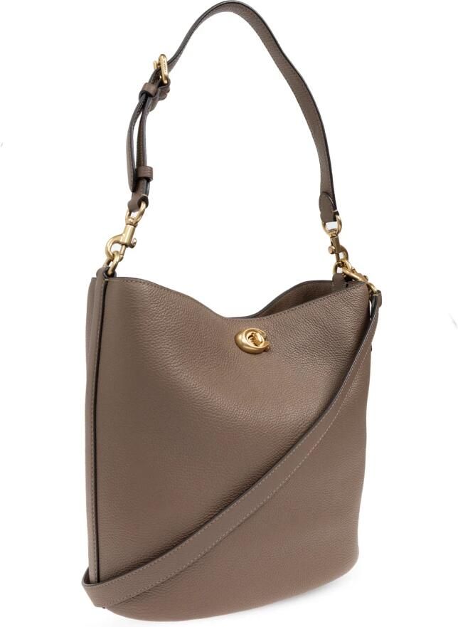 Coach Shoppers Polished Pebble Soft Willow B in bruin - Foto 6