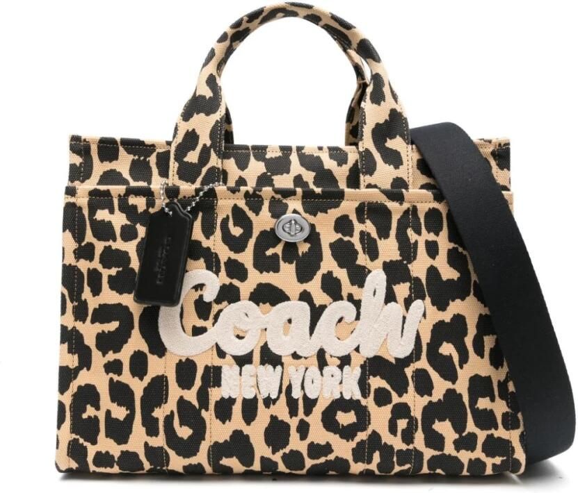 Coach Stijlvolle Animal Print Schoudertas Brown Dames - Foto 7