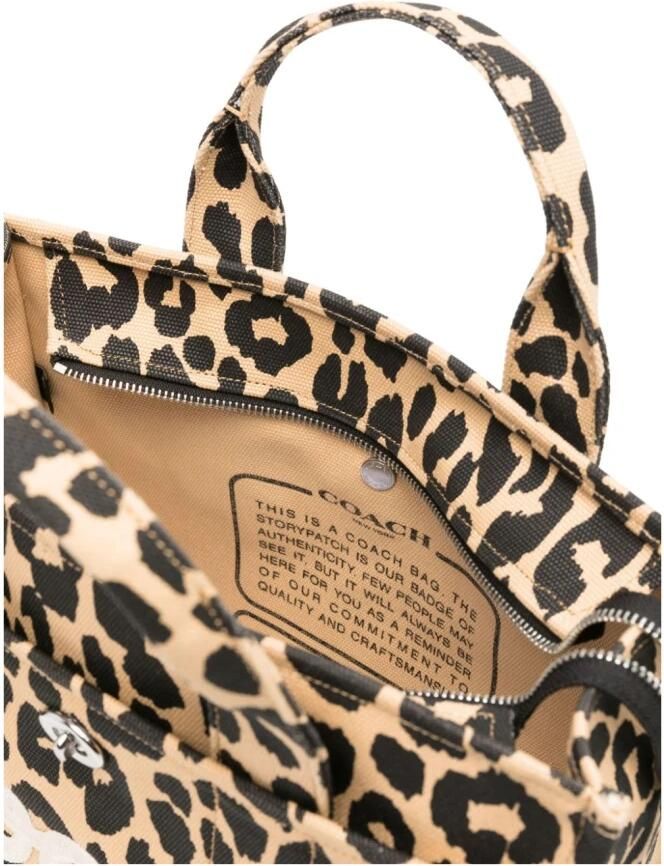 Coach Stijlvolle Animal Print Schoudertas Brown Dames - Foto 9