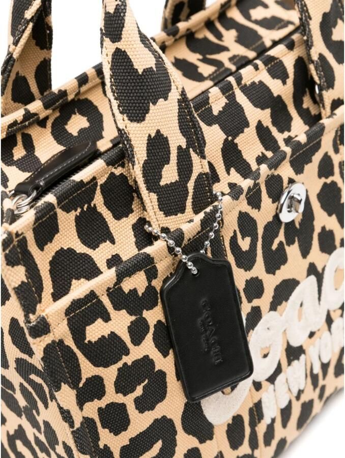 Coach Stijlvolle Animal Print Schoudertas Brown Dames - Foto 6