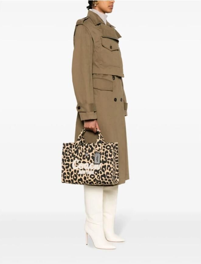 Coach Stijlvolle Animal Print Schoudertas Brown Dames - Foto 10