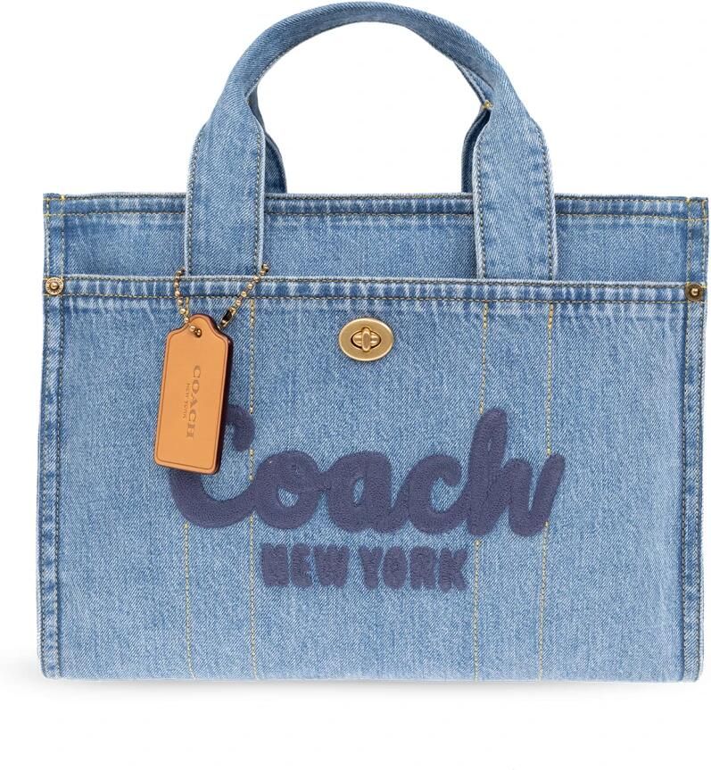 Coach Shoppers & Totes Denim Cargo Tote in blauw - Foto 6