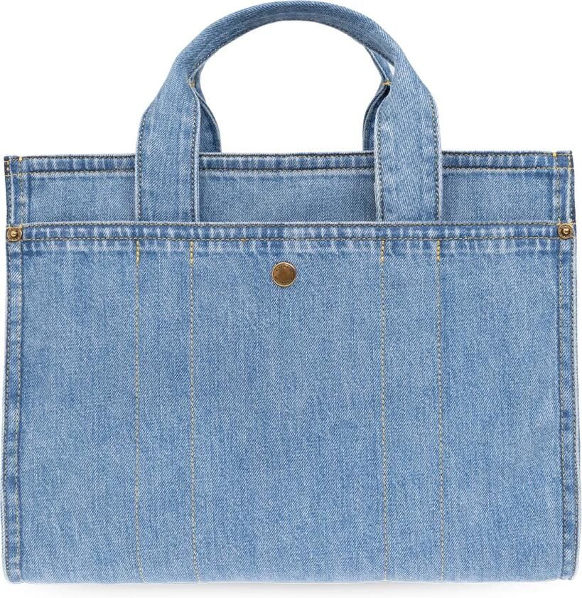 Coach Shoppers & Totes Denim Cargo Tote in blauw - Foto 7