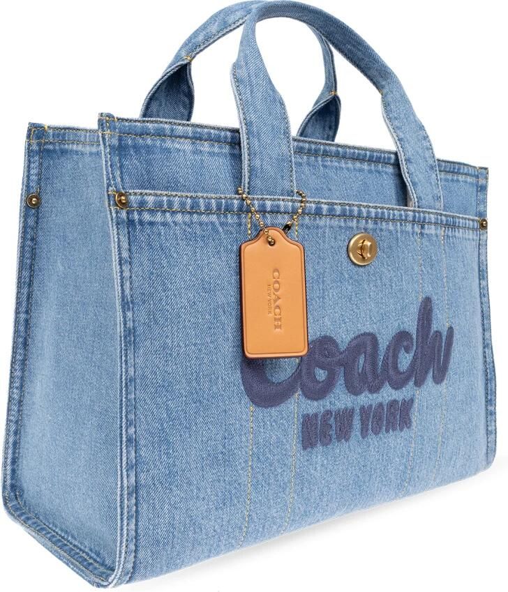 Coach Shoppers & Totes Denim Cargo Tote in blauw - Foto 8