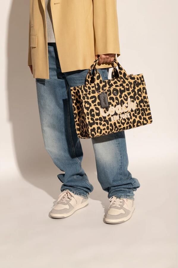 Coach Stijlvolle Animal Print Schoudertas Brown Dames - Foto 12
