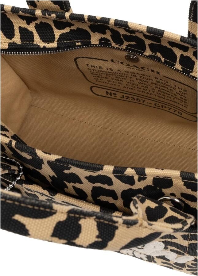 Coach Stijlvolle Animal Print Schoudertas Brown Dames - Foto 8