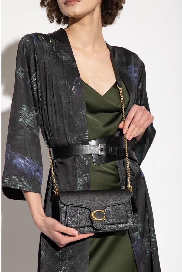 Coach Crossbody bags Polished Pebble Leather Tabby Chain Clutch in zwart - Foto 6