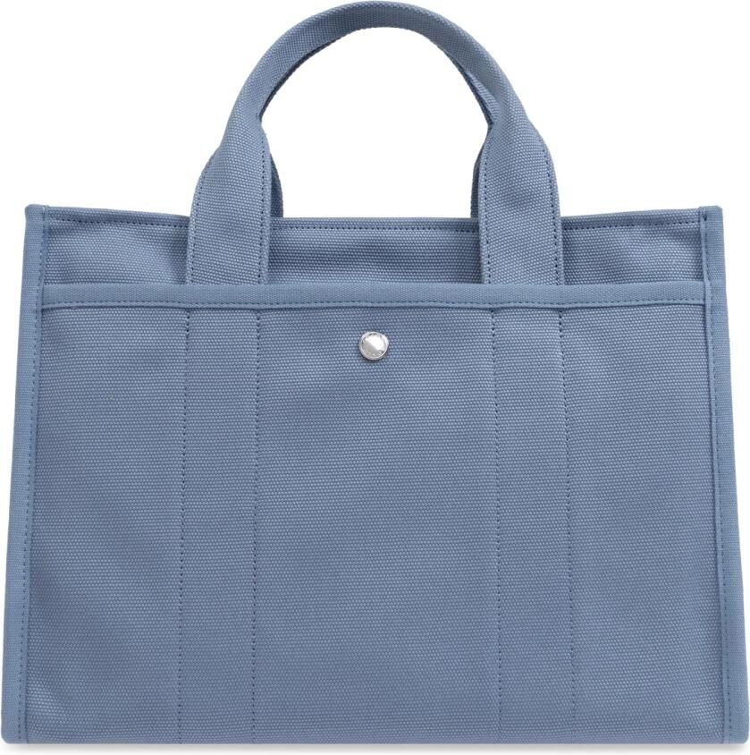 Coach Geborduurde Logo Canvas Cargo Tote Tas Blue Dames - Foto 3