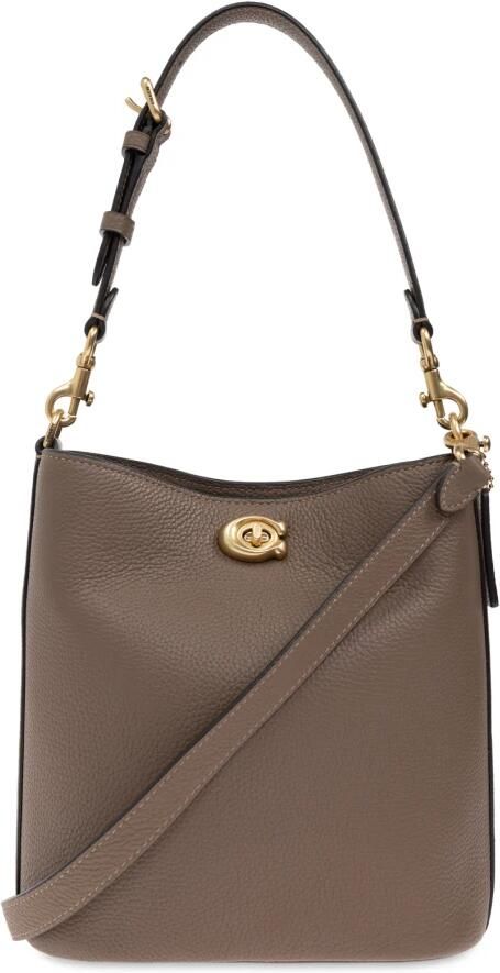 Coach Shoppers Polished Pebble Soft Willow 19 in bruin - Foto 6