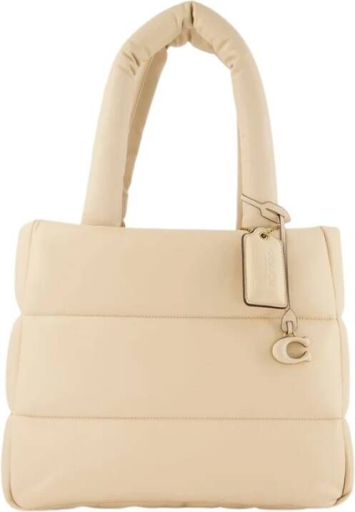 Coach Totes Quilted Leather Pillow Tote in crème