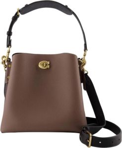 Coach Grijze Leren Willow Bucket Tas Bruin Dames