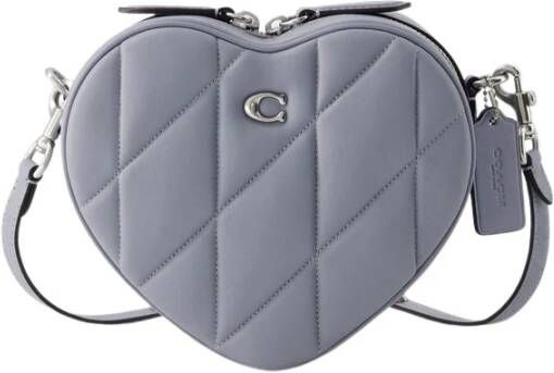 Coach Satchels Quilted Leather Heart Crossbody in blauw