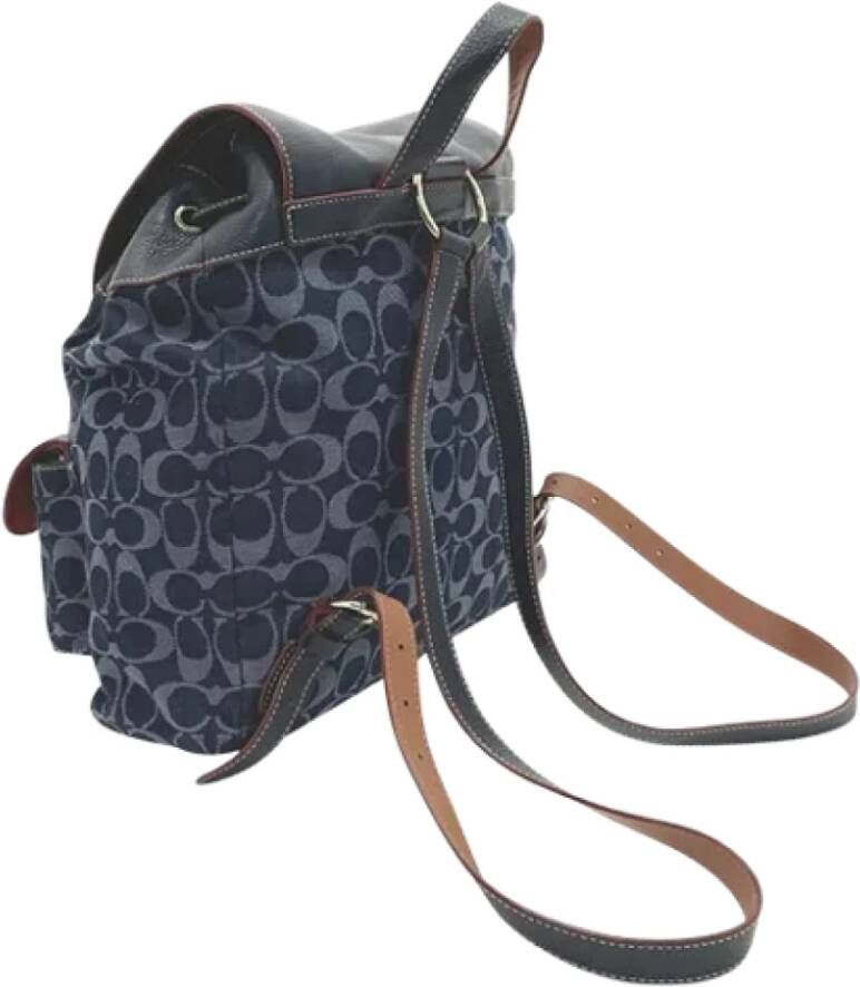 Coach Pre-owned Canvas backpacks Blauw Dames