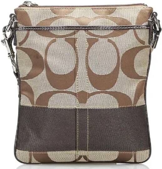 Coach Pre-owned Canvas shoulder-bags Beige Dames