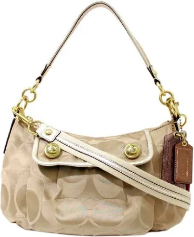 Coach Pre-owned Canvas shoulder-bags Beige Dames