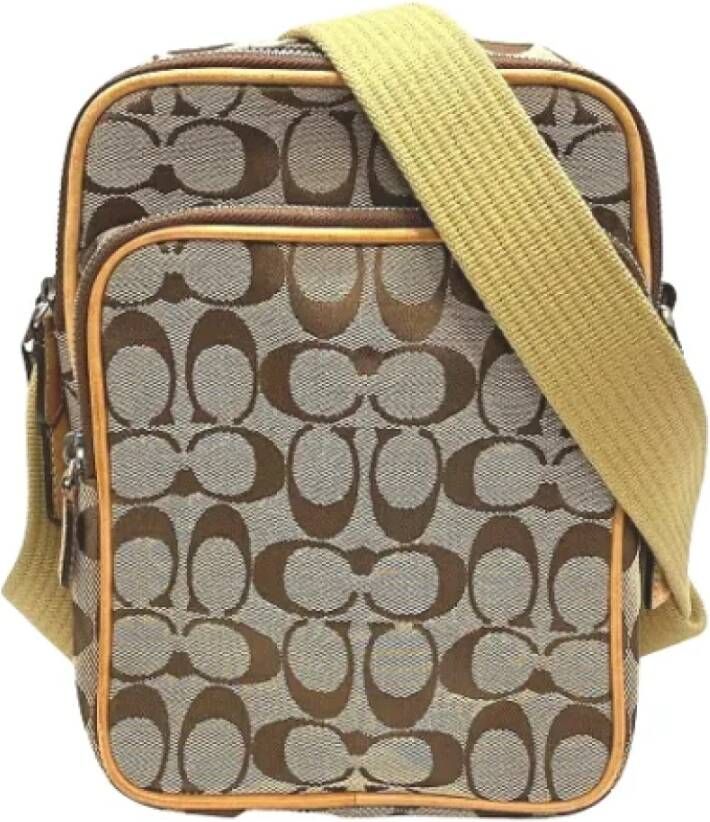 Coach Pre-owned Canvas shoulder-bags Beige Dames