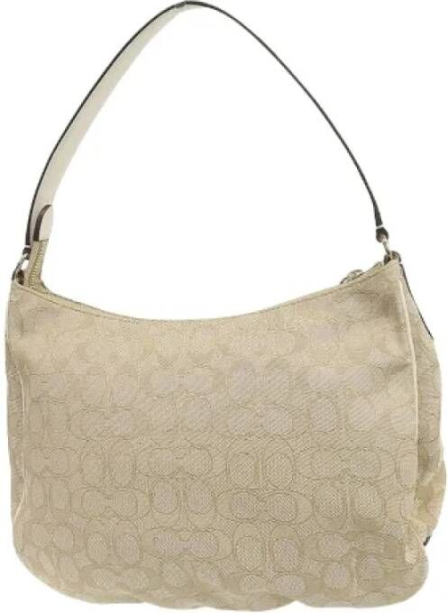 Coach Pre-owned Canvas shoulder-bags Beige Dames