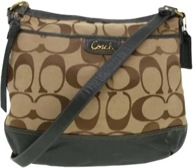 Coach Pre-owned Canvas shoulder-bags Beige Dames