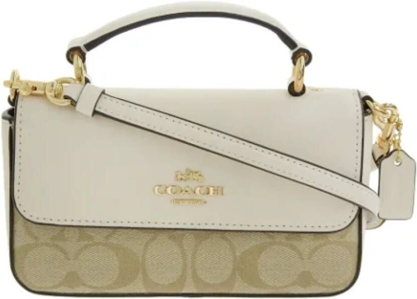 Coach Pre-owned Canvas shoulder-bags Beige Dames