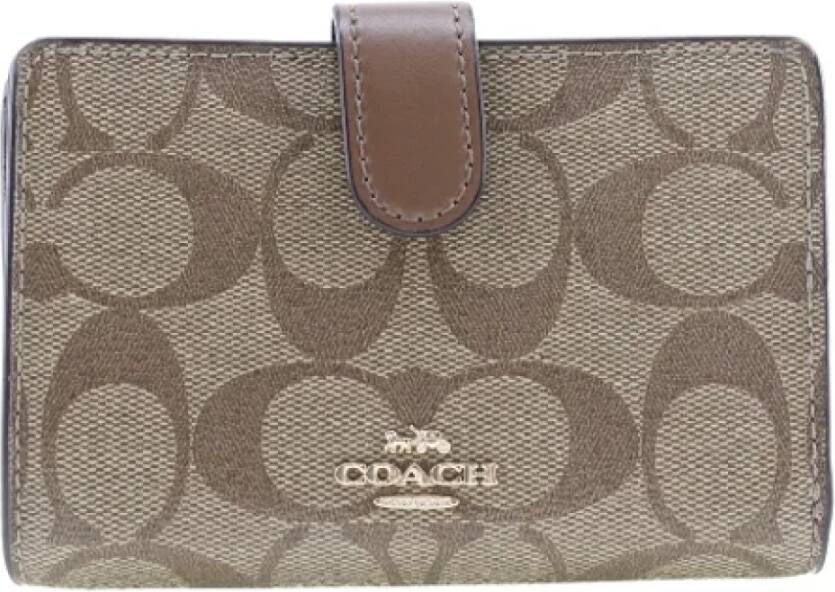 Coach Pre-owned Canvas wallets Bruin Dames