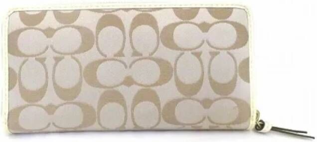 Coach Pre-owned Canvas wallets White Dames
