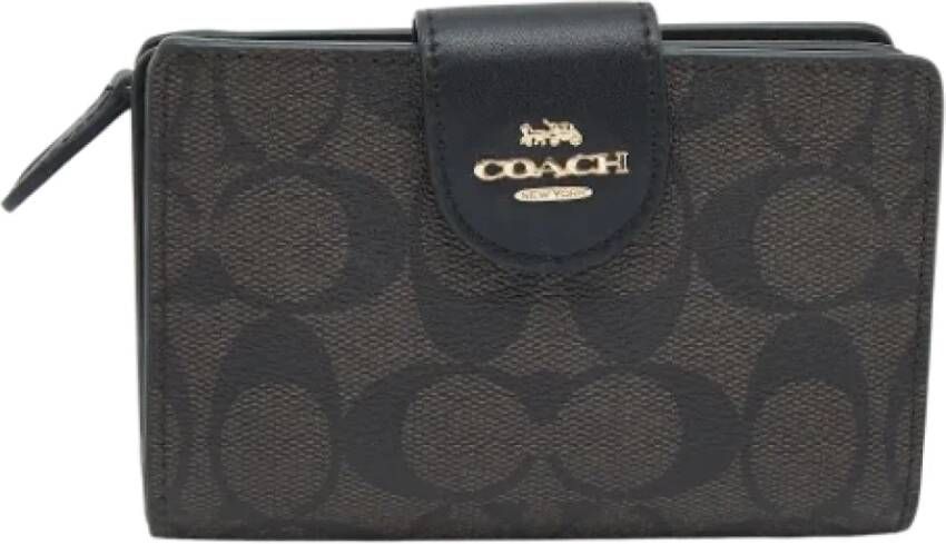 Coach Pre-owned Coated canvas wallets Zwart Dames
