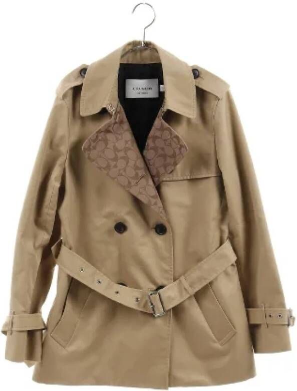 Coach Pre-owned Fabric outerwear Beige Dames