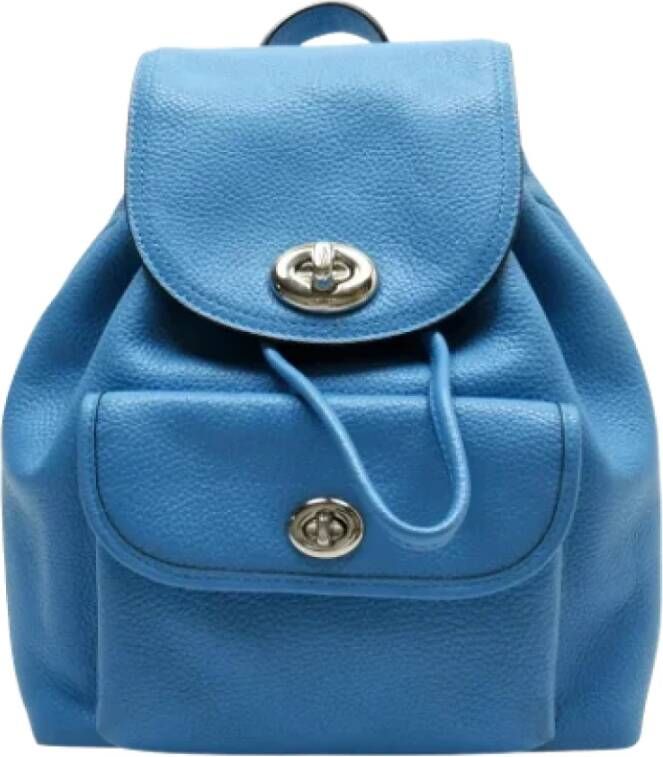 Coach Pre-owned Leather backpacks Blauw Dames