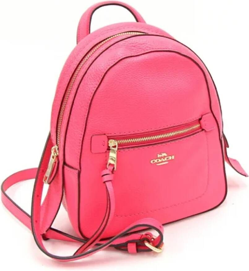 Coach Pre-owned Leather backpacks Roze Dames