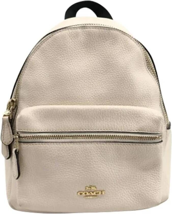 Coach Pre-owned Leather backpacks White Dames