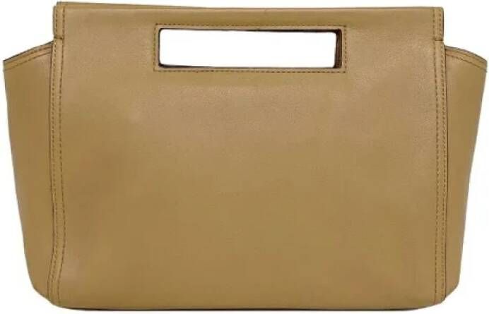 Coach Pre-owned Leather clutches Beige Dames