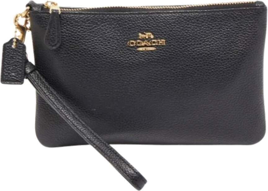 Coach Pre-owned Leather clutches Zwart Dames
