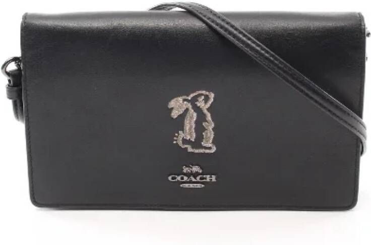 Coach Pre-owned Leather clutches Zwart Dames