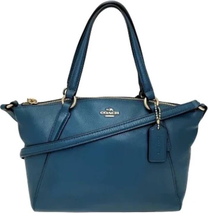 Coach Pre-owned Leather handbags Blauw Dames