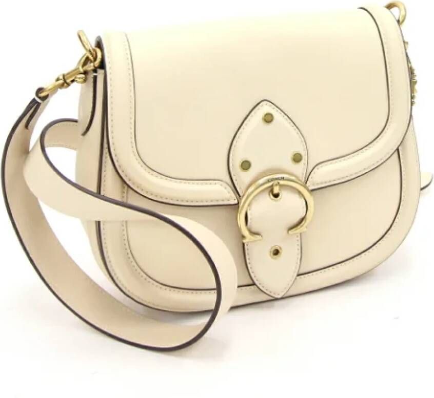 Coach Pre-owned Leather shoulder-bags Beige Dames