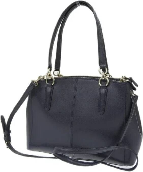 Coach Pre-owned Leather shoulder-bags Blauw Dames