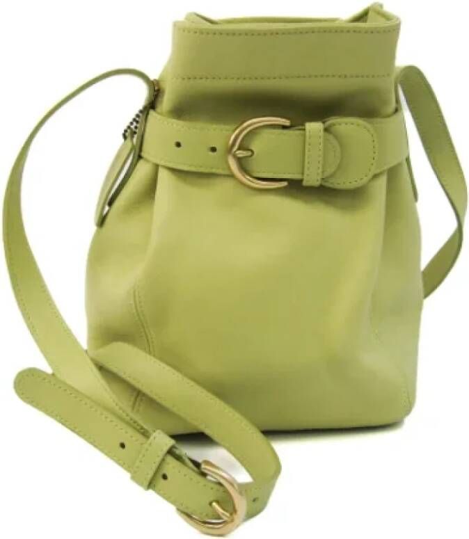 Coach Pre-owned Leather shoulder-bags Groen Dames