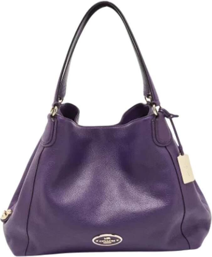 Coach Pre-owned Leather shoulder-bags Purple Dames