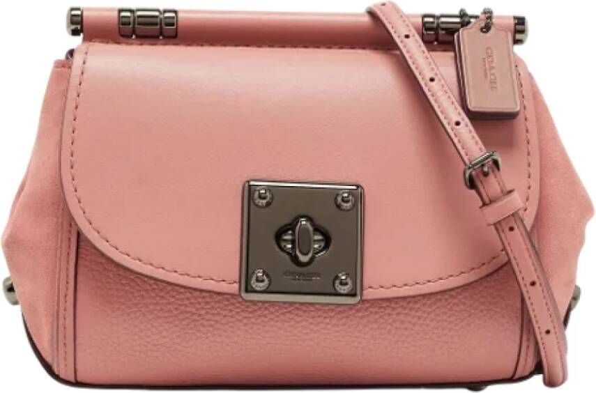 Coach Pre-owned Leather shoulder-bags Roze Dames