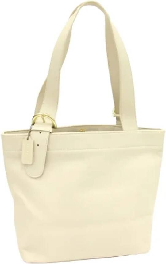 Coach Pre-owned Leather totes Beige Dames