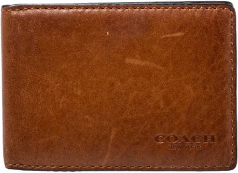 Coach Pre-owned Leather wallets Bruin Dames